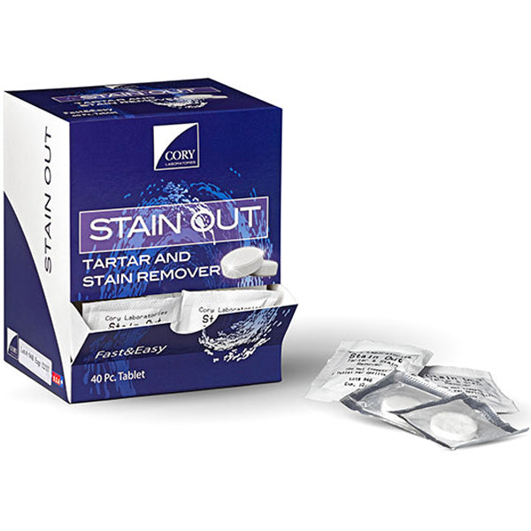 Cory Laboratories TSR40 Pro2Sonictab Stain Out Stain Out Tartar & Remover 40/Bx