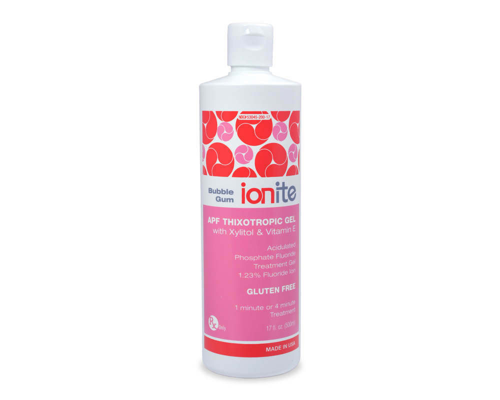 Dharma Research 56-00001 Ionite Dental Fluoride Gel Bubble Gum 1.23% APF 500mL