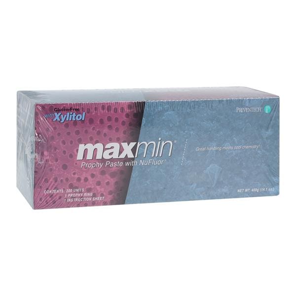 Preventive Technologies 440025 Maxmin Prophy Paste With NuFluor Medium Mint 200/Bx
