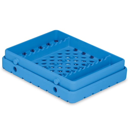Practicon 7141911-BLU Cool Cassette 2 True Blue 10-Instrument Dental Tray