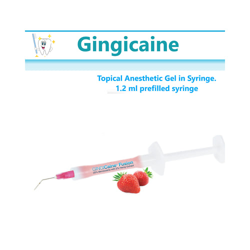 House Brand 20118S Gingicaine Topical Syringe Strawberry Sample 1.2 mL