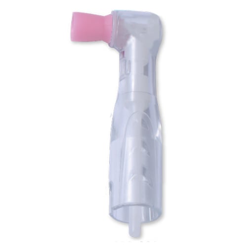 Premium Plus ONE-C3399-090SP Prophy Angles Clear Body With Soft Ribbed & Webbed Cup Pink 100/Pk