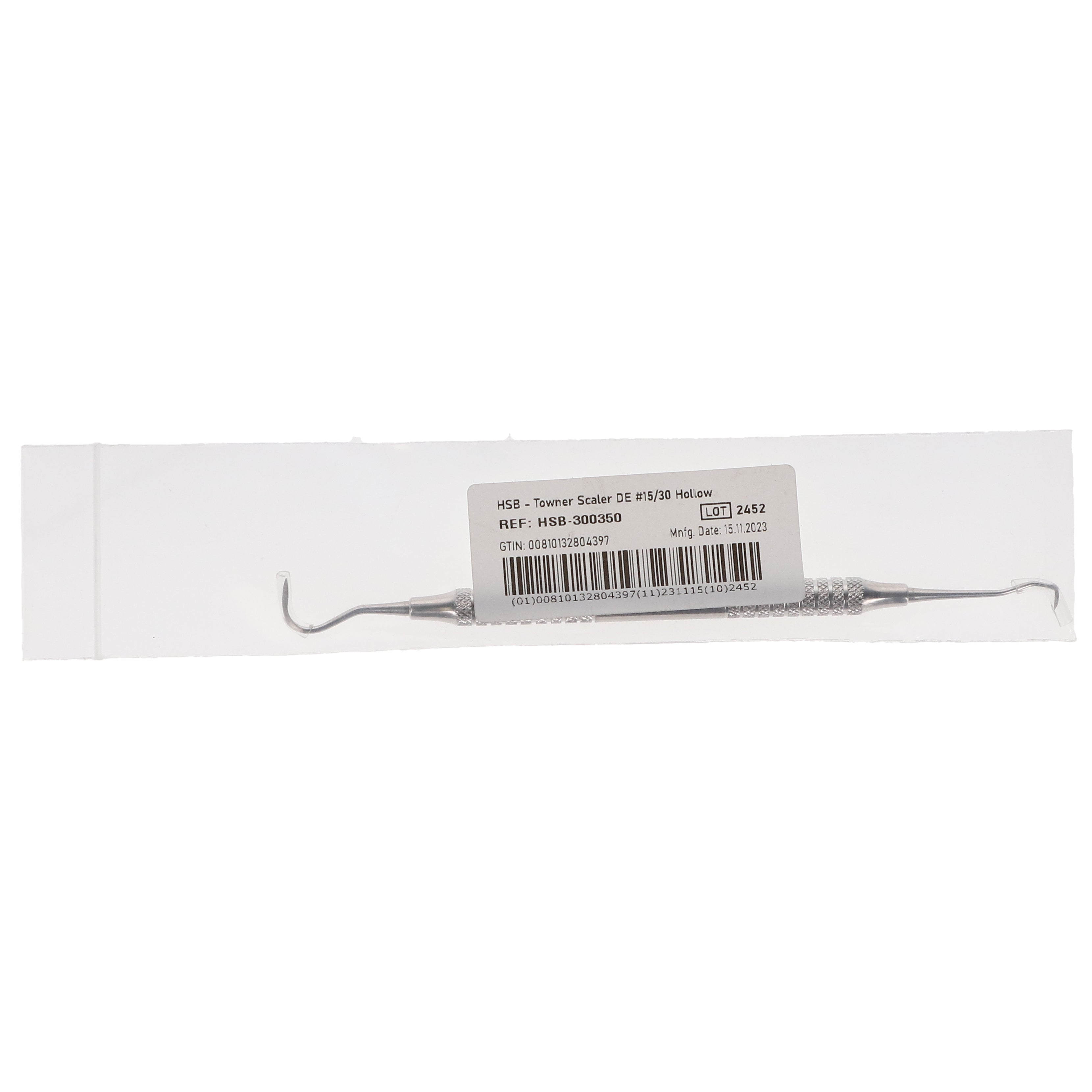 House Brand Dentistry 300350 HSB Double End #15/30 Towner Dental Scaler Hollow Handle