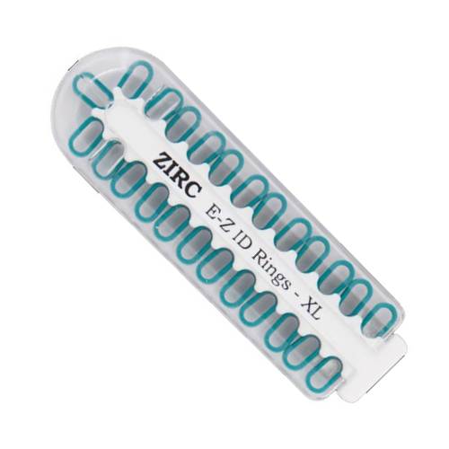 Zirc Dental 70Z000J E-Z ID Instrument Rings XL Silicone Teal 25/Pk