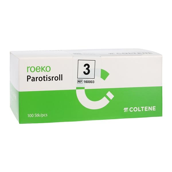 Coltene Whaledent 160003 Roeko Parotisroll #3 Non-Sterile Cotton Rolls With Rod 100/Pk