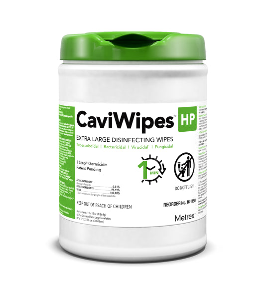 Metrex 16-1150 CaviWipes HP Disinfectant Wipes XL Can 65/Pk