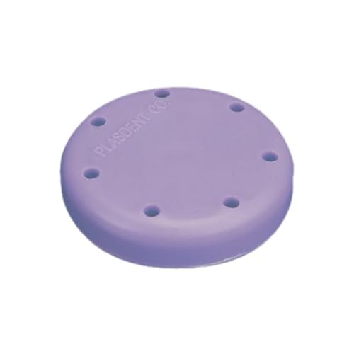Plasdent 400BS2-10N Magnetic Bur Block 7-Hole Small Round Silicone Neon Purple