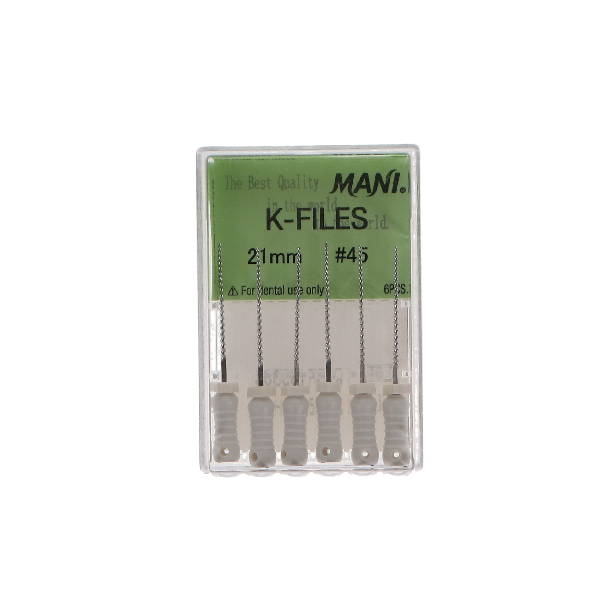 Mani MK2145 Endodontic K-Files 21mm #45 6/Bx