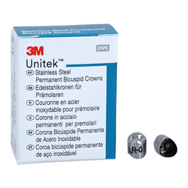 3M Solventum 900540 Unitek Stainless Steel Crowns Bicuspid 1st Mandibular #0 Lower Right 5/Pk