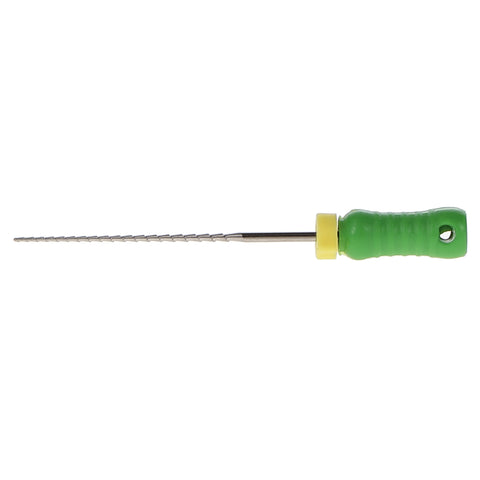 House Brand Dentistry 400473 HSB Hedstrom Endodontic Files Stainless Steel 25mm #35 Green 6/Pk