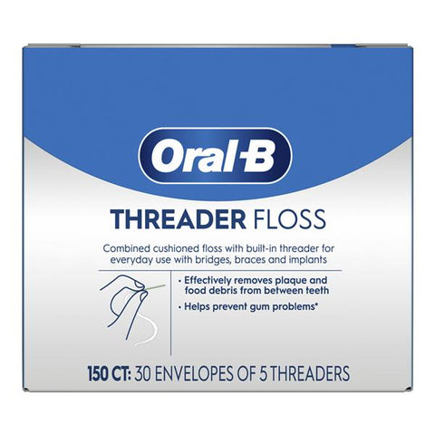 Proctor & Gamble 80775811 P&G Oral-B Threader Floss 30 envelopes of 5 Threaders replaces PROC-84843408