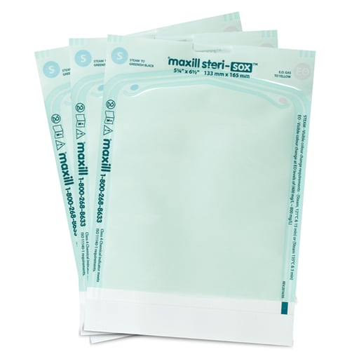 Maxill 60141 Steri-Sox Self-Sealing Sterilization Pouches 5.25