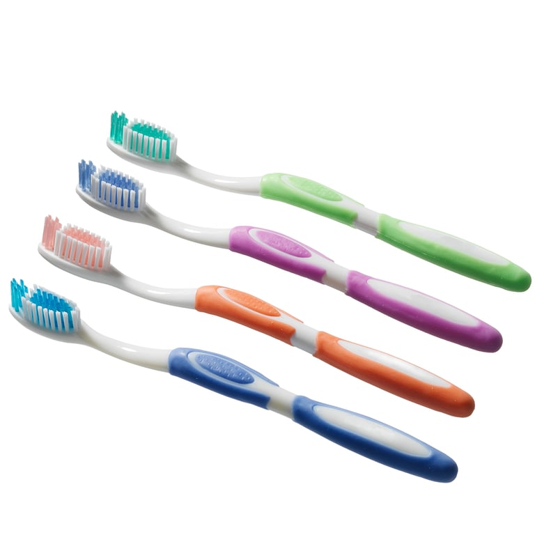 Plak Smacker 20021 E-Curve Adult Toothbrushes 45 Tuft Assorted 144/Pk