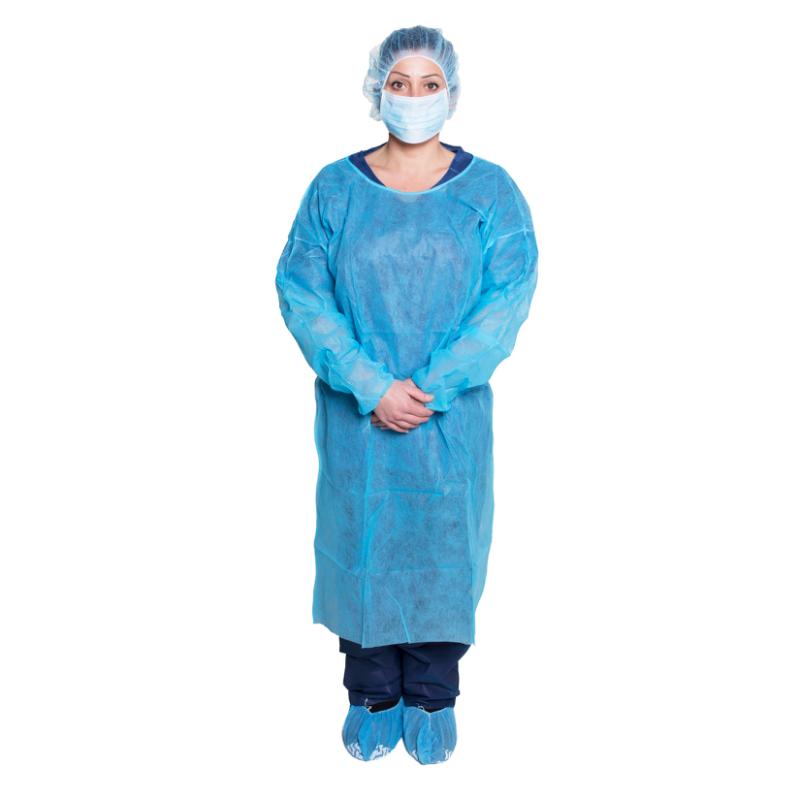 Dukal 301BL Surgical Isolation Gowns Blue 10/Pk