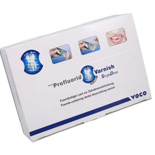 Voco 2226 Profluorid 5% Sodium Fluoride Varnish Caramel White Transparent 50/Pk 0.4mL