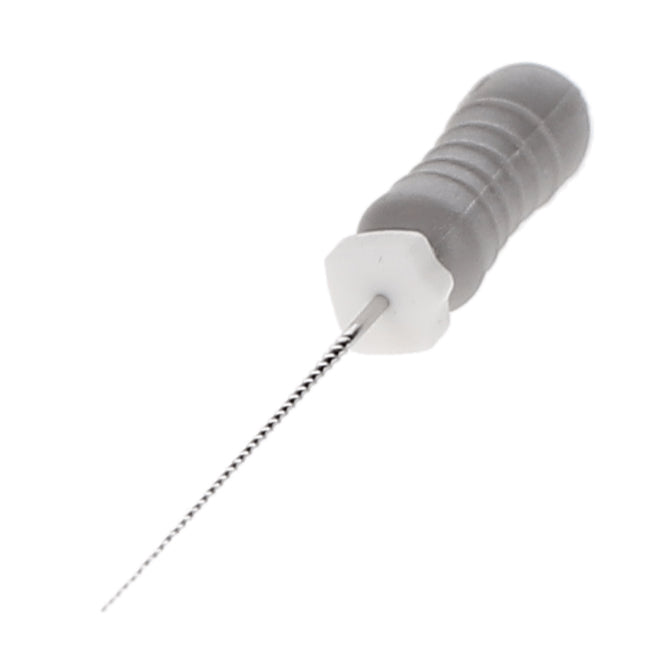 House Brand Dentistry 400200 HSB K-Files Flex-Type 21mm #08 Grey Stainless Steel 6/Pk