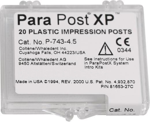 Coltene Whaledent P74345 ParaPost XP Impression Posts Plastic P743-4.5 20/Pk