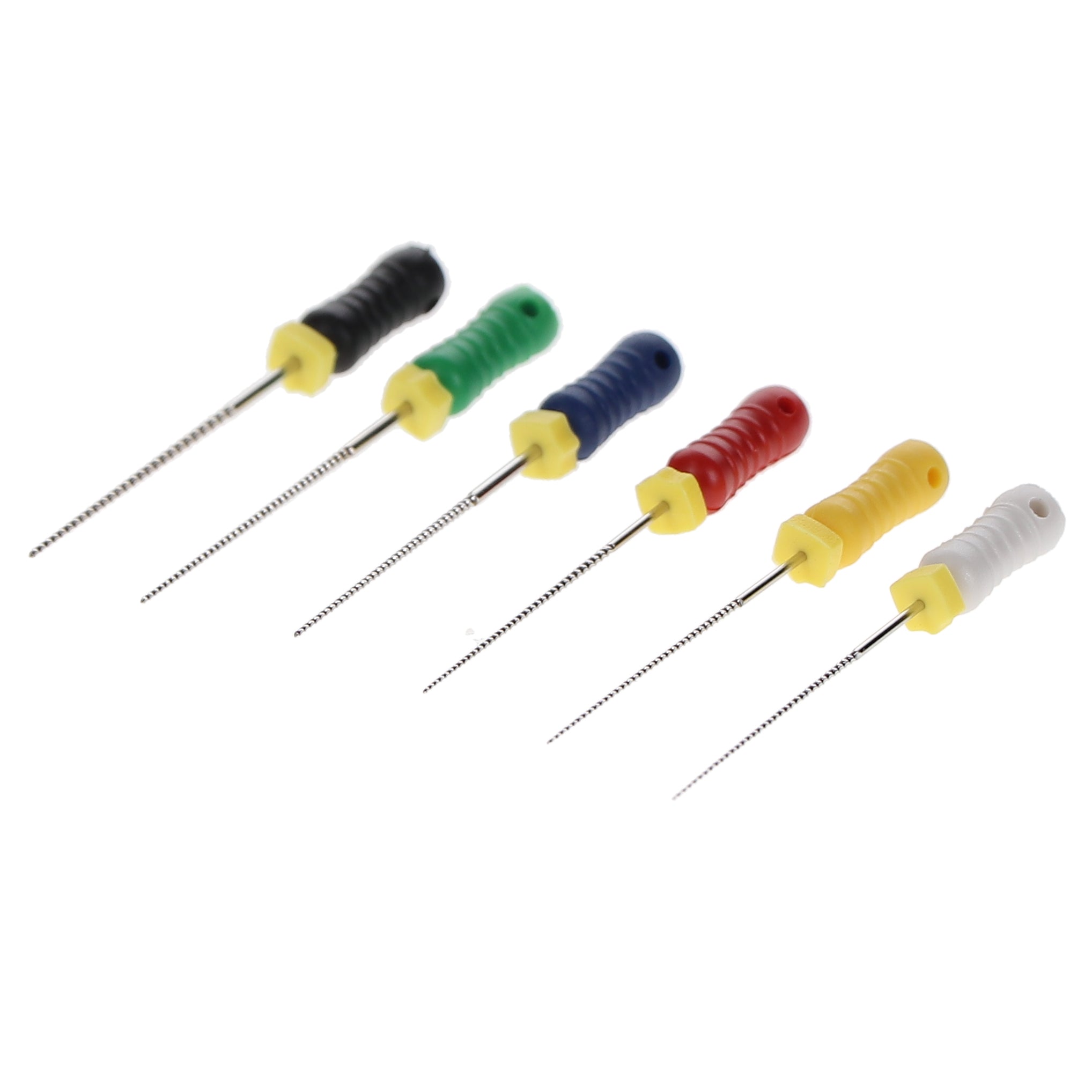 House Brand Dentistry 400216 HSB K-Files Flex-Type 25mm #15-40 Assorted Stainless Steel 6/Pk