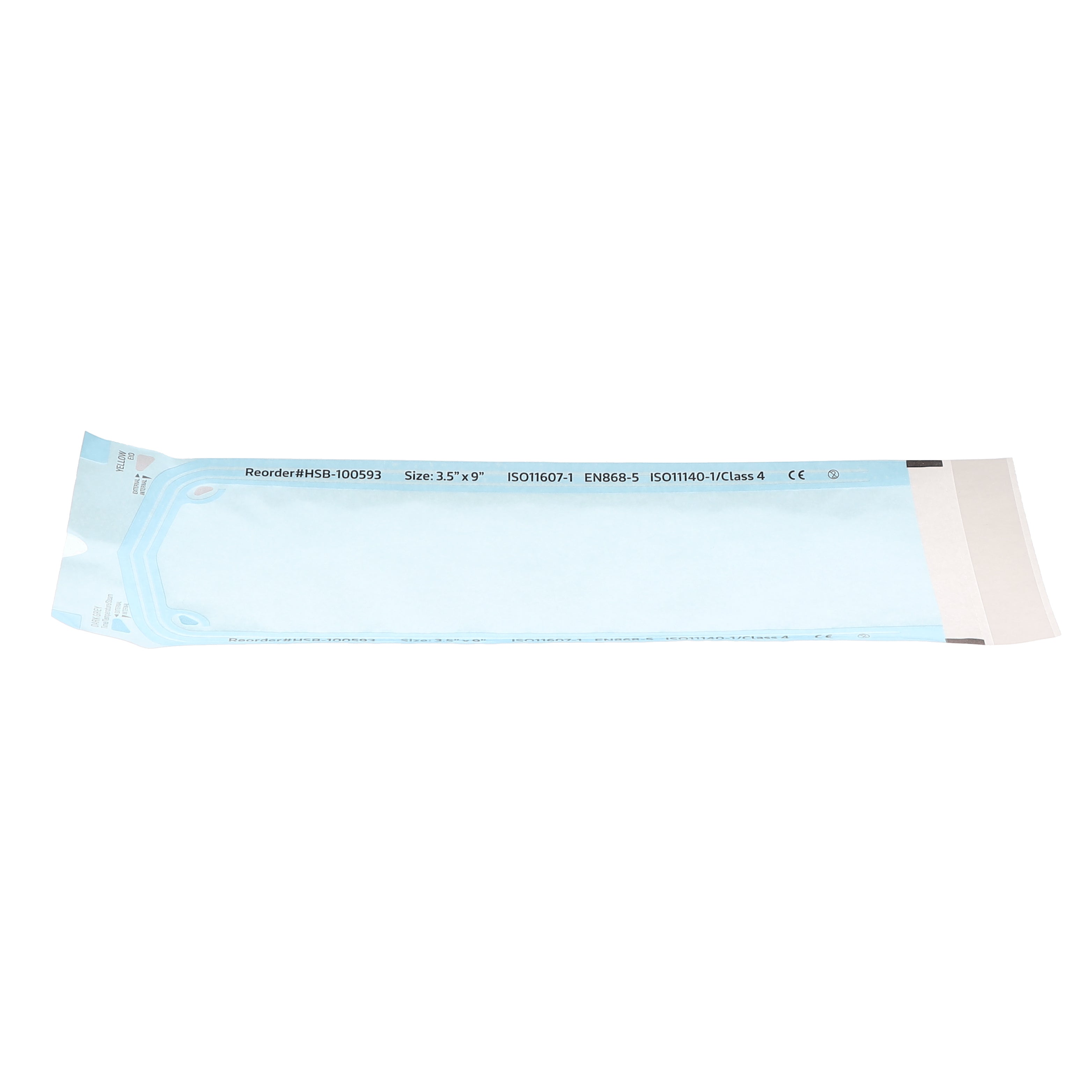 House Brand Dentistry 100593 HSB Self-Sealing Sterilization Pouches 3.50