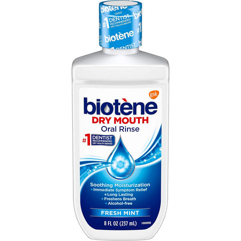 GlaxoSmithKline 80225C Biotene Dry Mouth Oral Rinse Fresh Mint 12/Pk 8 oz