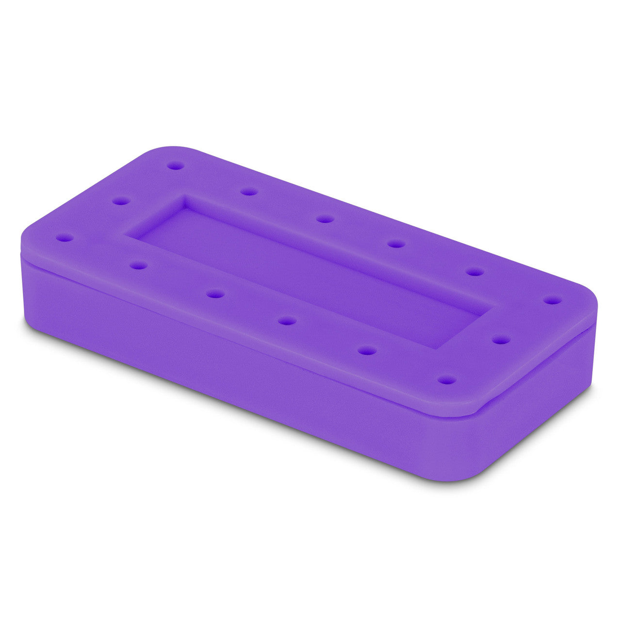 Plasdent 400BRS-10 Rectangular Bur Block Spectrum Purple 14-Hole Magnetic