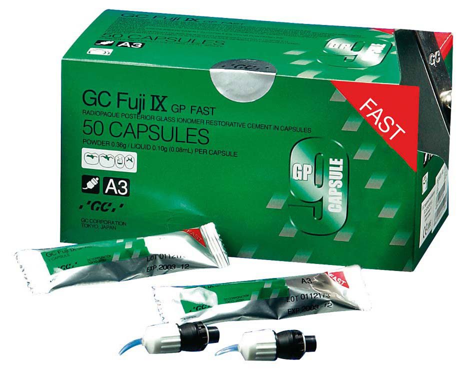 GC 003288 Fuji IX GP Fast A1 Glass Ionomer Restorative Capsules 50/Pk