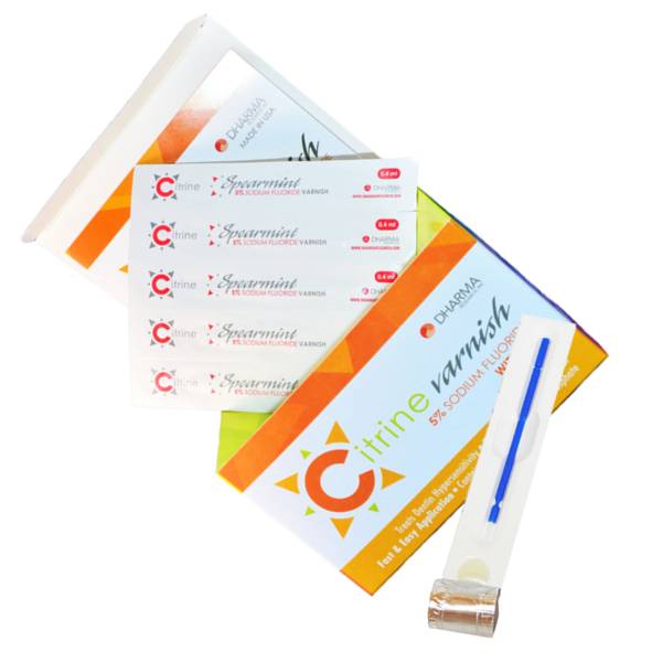 Dharma Research 56-00201 Citrine Dental Varnish Spearmint 5% Fluoride 200/Pk 0.4mL