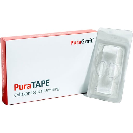 Puragraft PGTPE1 Puratape Collagen Dressing 1cm X 3cm 10/Bx