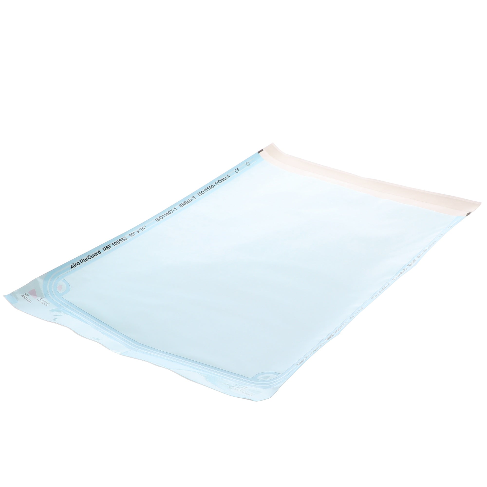 Aira 100533 PurGuard Sterilization Pouches Paper Blue Film 10 X 14 200/Pk