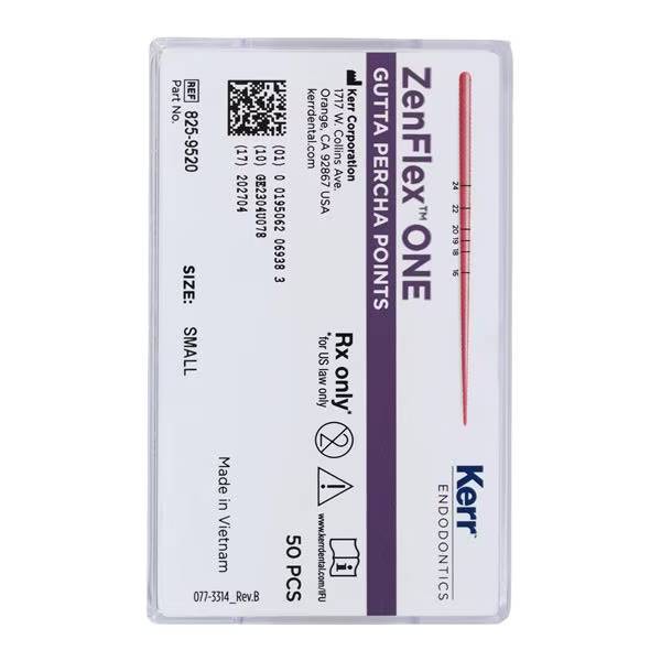 Kerr Dental 8259520 ZenFlex ONE Gutta Percha Points 20/.06 50/Pk Small