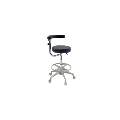 Premium Plus 2103-BLACK Black Assistant Stool Ultra Stable Base 18