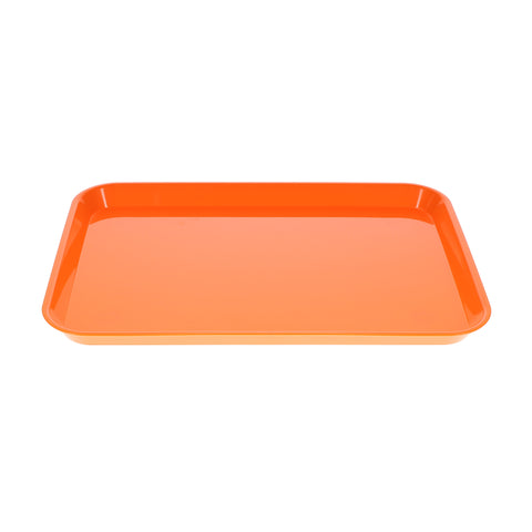 House Brand Dentistry 108145 HSB Set-Up Tray Flat #B Ritter Tangerine Plastic 13 3/8" x 9-5/8" X 7/8"