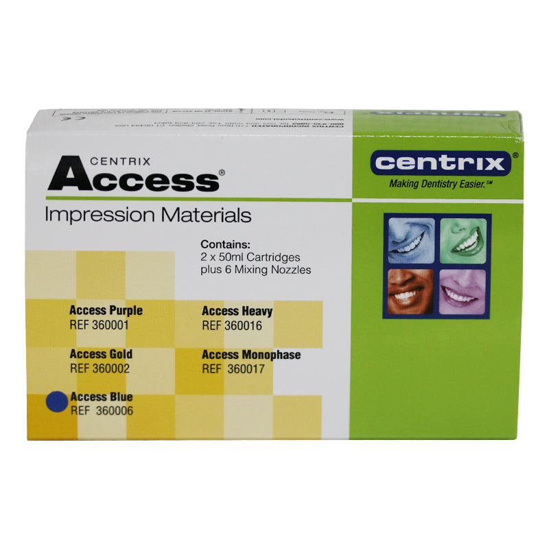 Centrix 360017 Access VPS Impression Material Monophase Medium Set 2/Pk 50 mL EXP Jan 2025