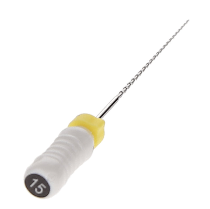 House Brand Dentistry 400468 HSB Hedstrom Endodontic Files Stainless Steel 25mm #15 White 6/Pk