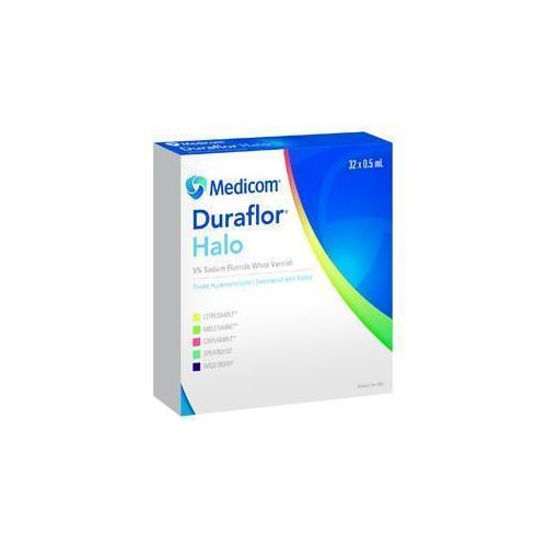 Medicom 1015-WB32 Duraflor Halo 5% Sodium Fluoride Varnish Wild Berry 32/Pk 0.5 mL EXP Mar 2026