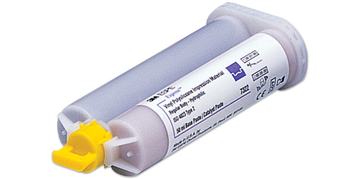 3M Solventum 7322 Express VPS Cartridges Regular Body Regular Set 4/Pk