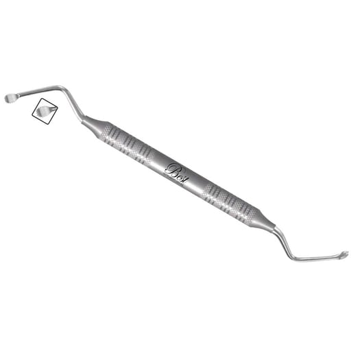 Best Instruments 1428 Double End #86S Lucas Surgical Curette Spoon With Serrated Stainless Steel