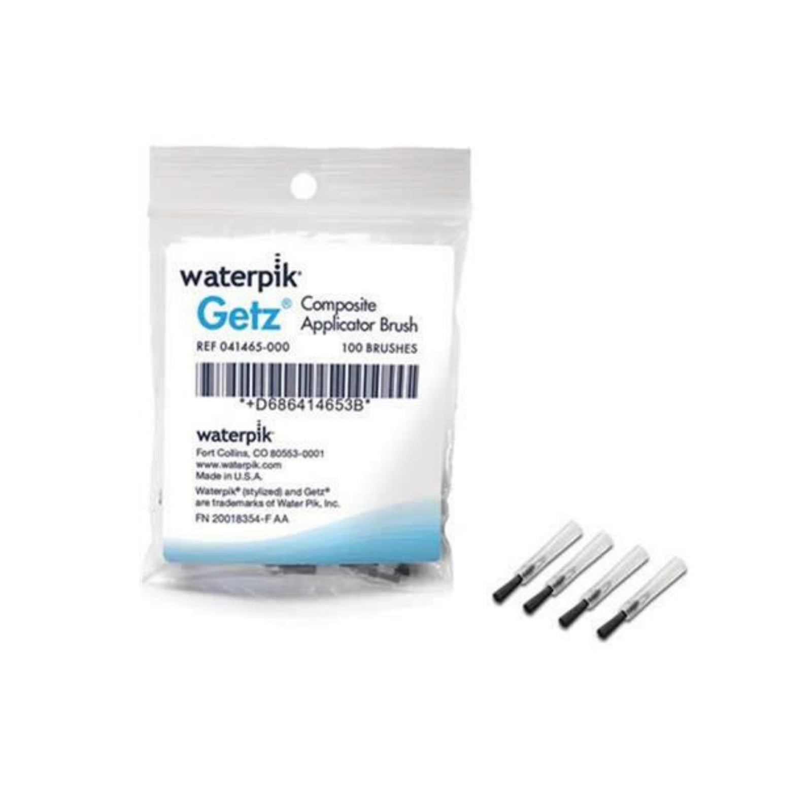 WaterPik 041465-000 Getz Composite Applicator Brushes 100/Pk