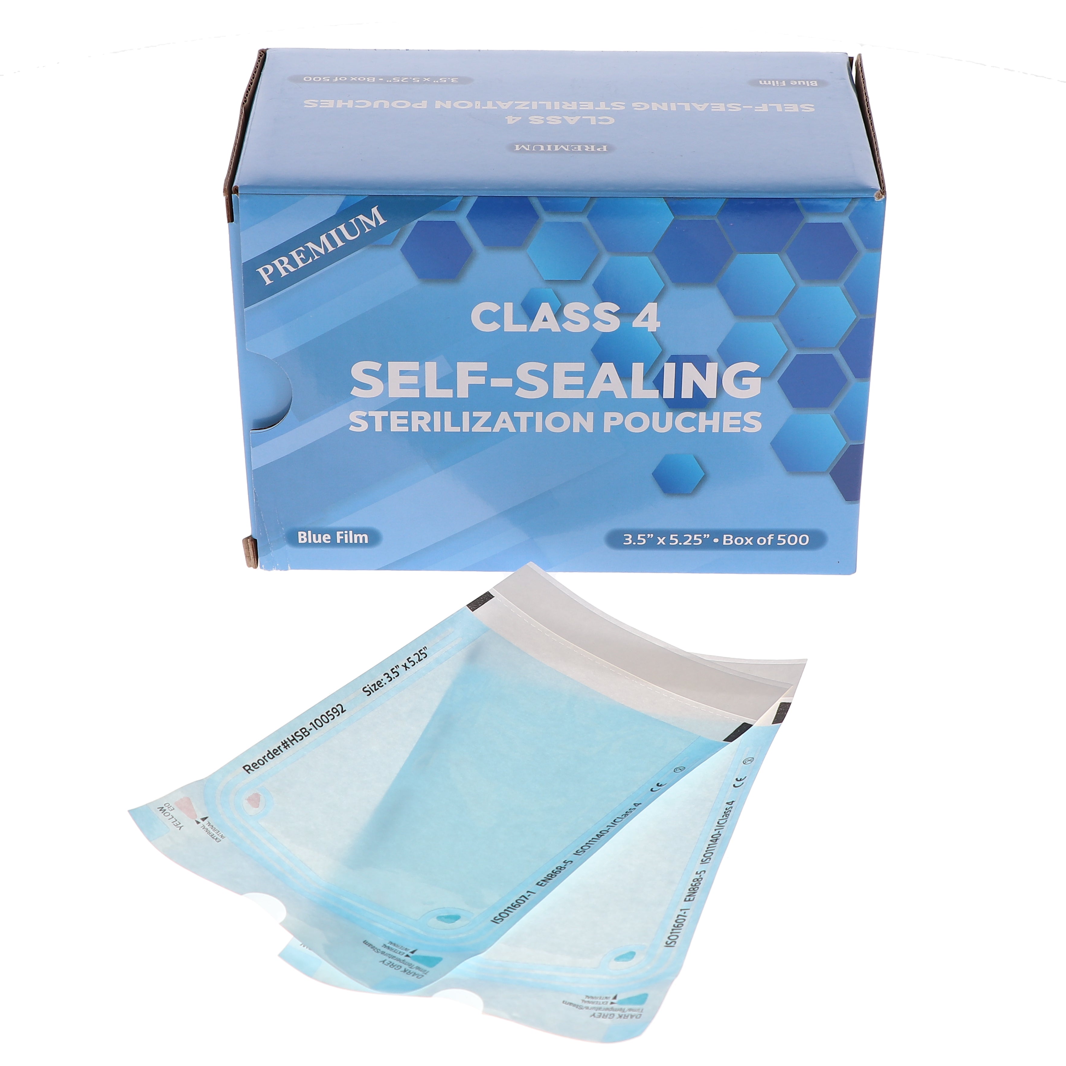 House Brand Dentistry 100592 HSB Self-Sealing Sterilization Pouches 3.50