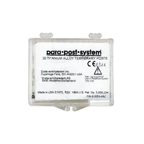 Coltene Whaledent P465 Parapost Titanium Temporary Endodontic Posts 1.5mm 20/Pk