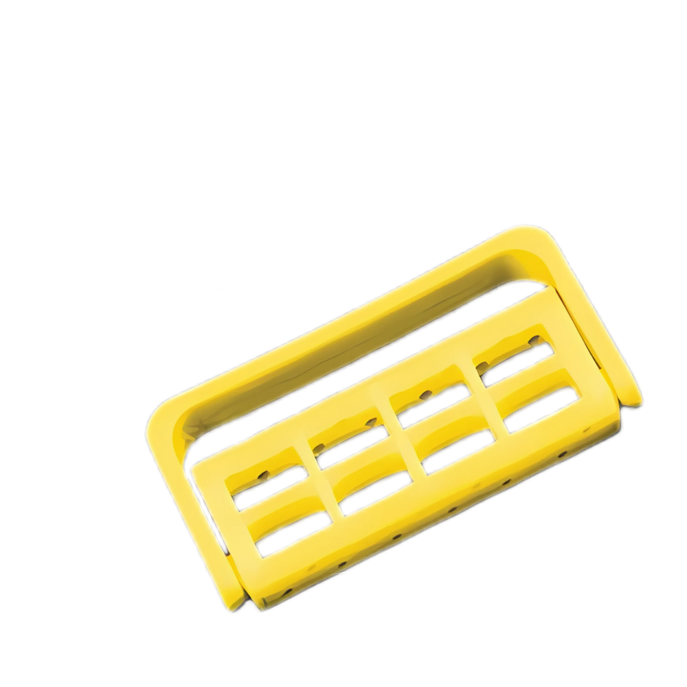 Plasdent 400BC-3N Adjustable 12 Dental Bur Caddy Autoclavable Neon Yellow 1/Pk