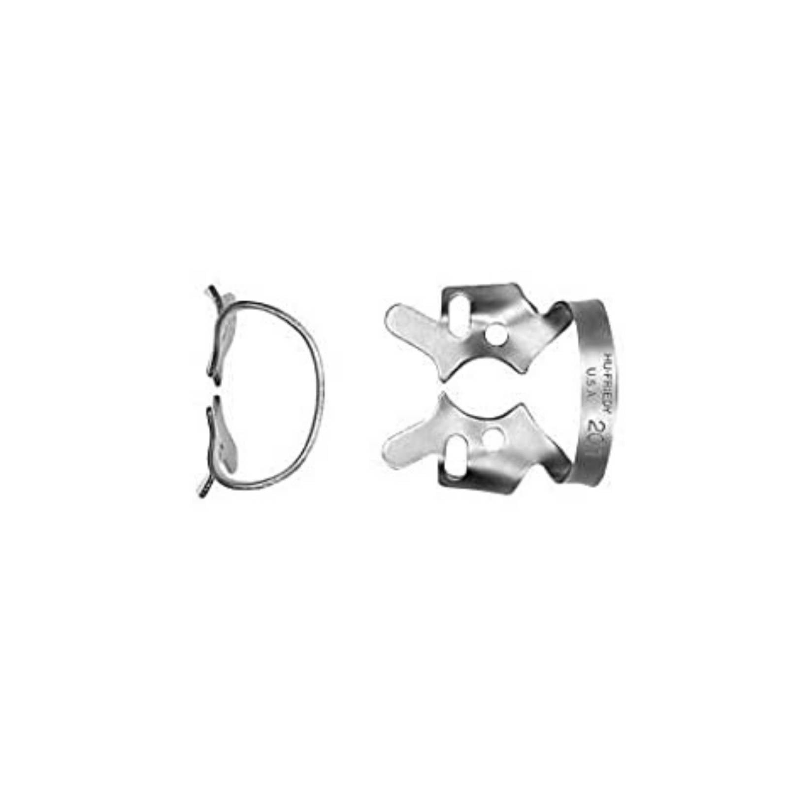 Hu-Friedy RDCM201 Winged Rubber Dam Clamp Satin Finish #201 Metal