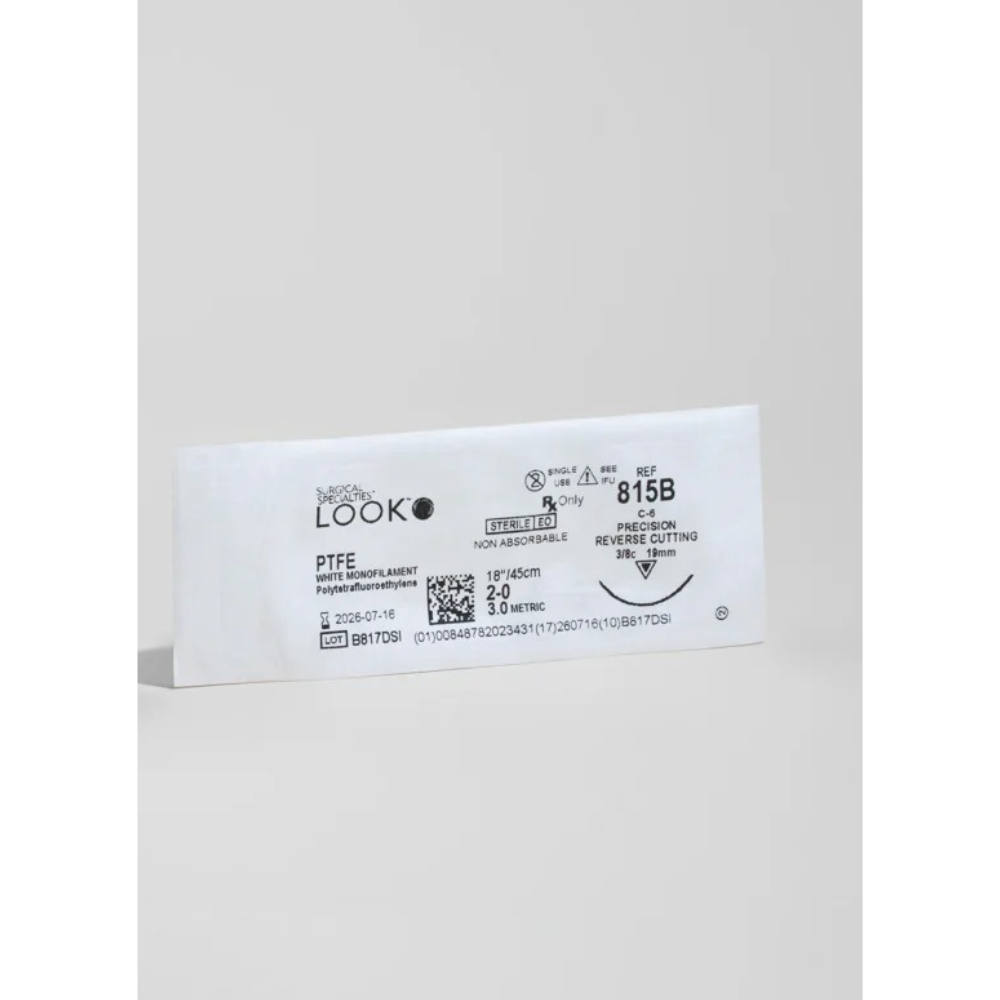 Look X815B PTFE White Mono Monofilament Sutures 2/0 18