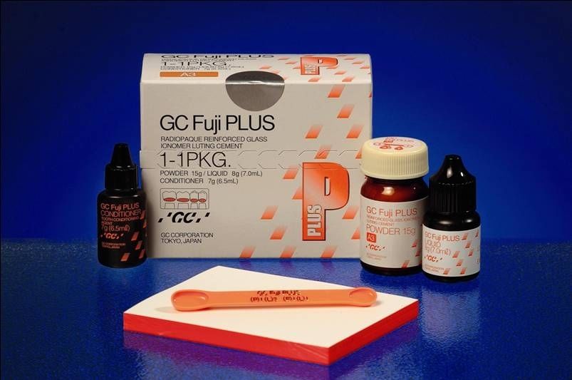 GC 000218 Fuji Plus Radiopaque Reinforced Glass Ionomer Luting Cement 1:1 Package EXP Feb 2027