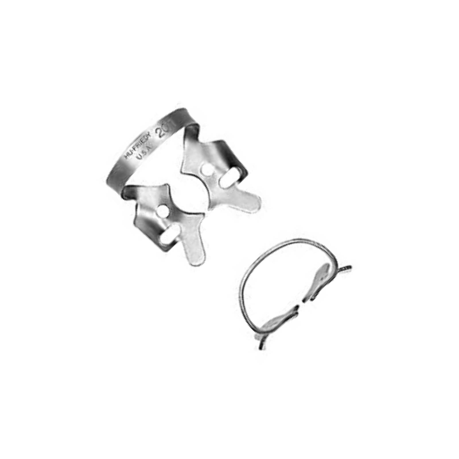 Hu-Friedy RDCM201 Winged Rubber Dam Clamp Satin Finish #201 Metal