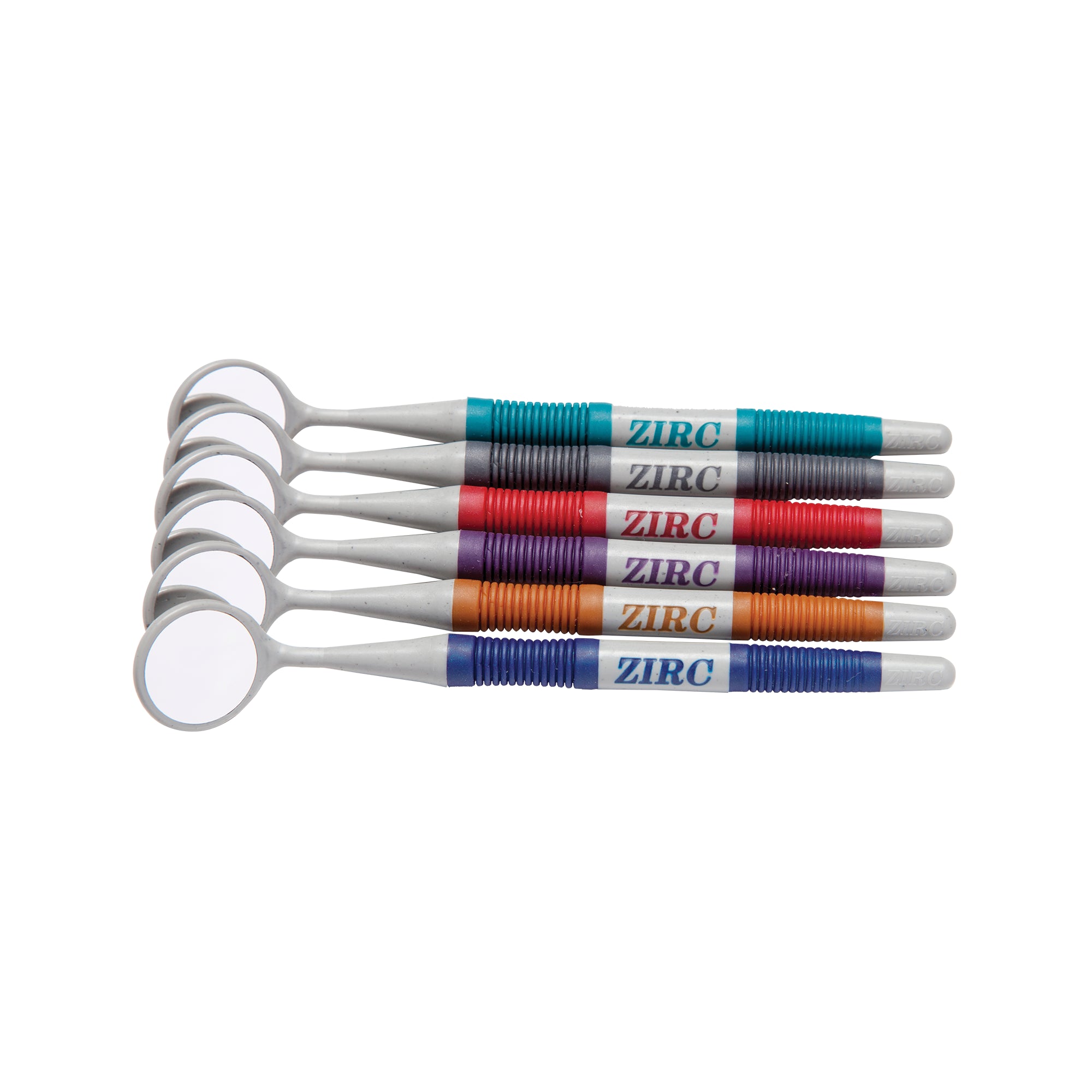 Zirc Dental 50Z364-JWL Crystal HD Mirror Soft Grip #5  Jewel Asstd 12/Pk