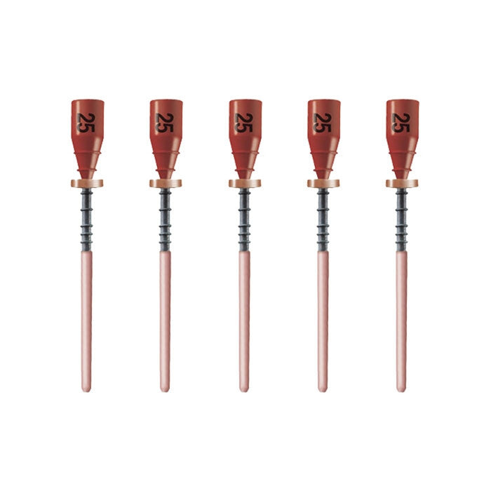 Xlent Dental 46062525 Therma-Kor Plastic Obturators 25mm #25 6/Pk