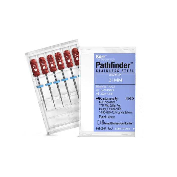 Kerr Dental 17023 Pathfinder Files 21mm Stainless Steel 6/Bx