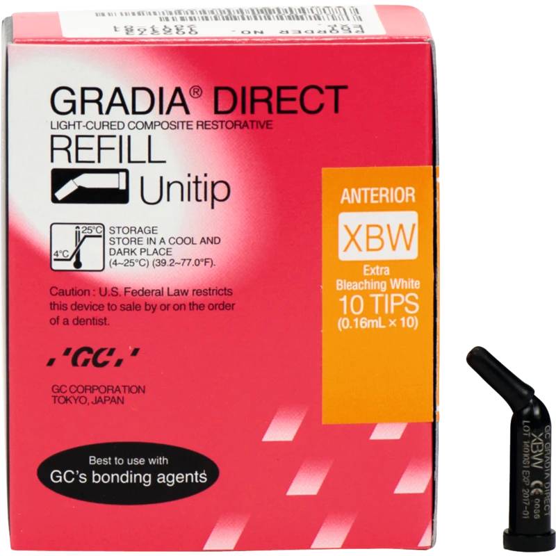 GC 002273 Gradia Direct Composite Unitips XBW 10/Pk 0.16mL