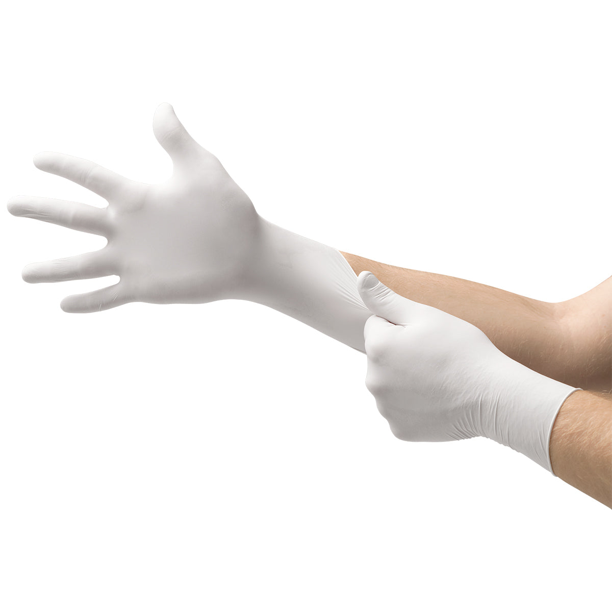 Microflex TQ-601-L Tranquility Nitrile White Gloves PF Large 100/Bx